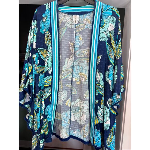 NWT Trina Turk Women's Pirouette Kimono Swim Cover-Up Multicolor Small - Picture 3 of 6